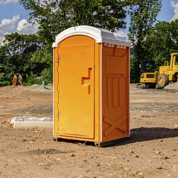 can i customize the exterior of the porta potties with my event logo or branding in Saw Creek